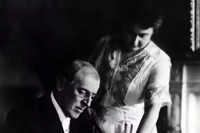 Woodrow Wilson med den andra fruen Edith