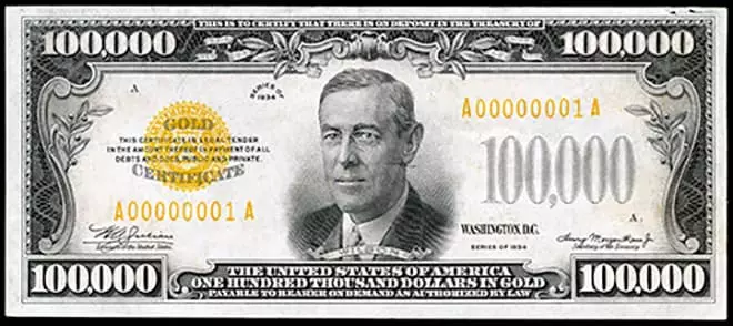 Woodrow Wilson na računu