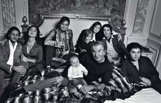 Roberto Cavalli amb la família