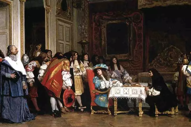 Moliere på et møte med kong Louis XIV