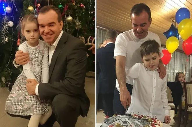 Veniamin Kondratyev en zijn kinderen