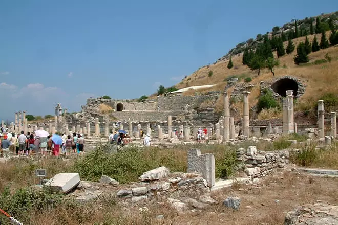As ruínas de Éfeso, a cidade natal de Heráclit