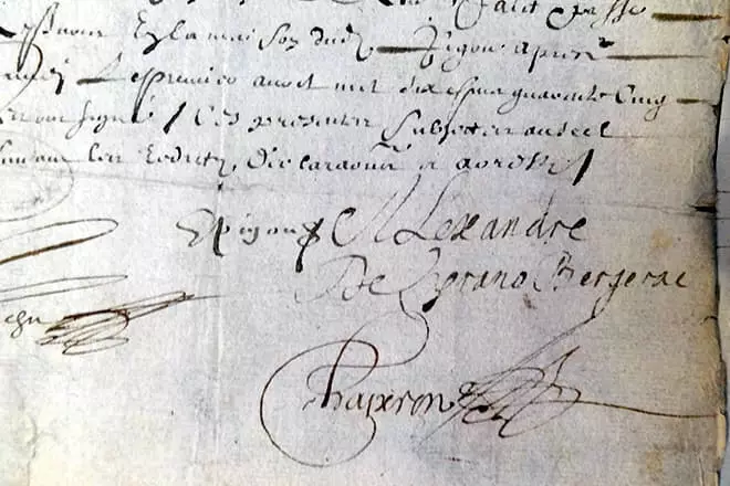 Autografo Sirano de Bergerac