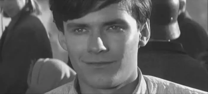 Alexander Samoilov en su juventud en la película.