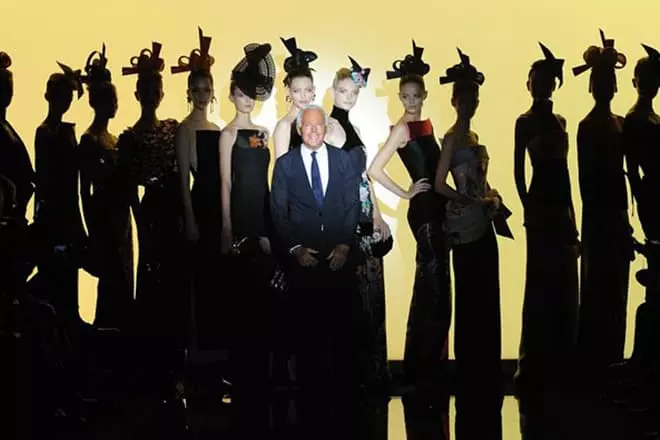 Giorgio Armani et ses modèles