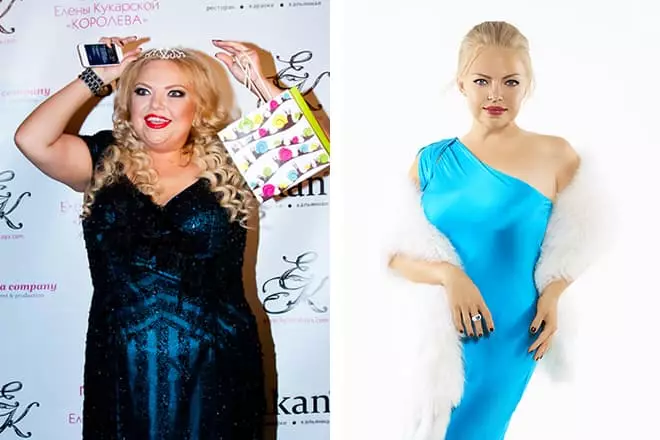 אלנה Cuccary לפני ואחרי ירידה במשקל