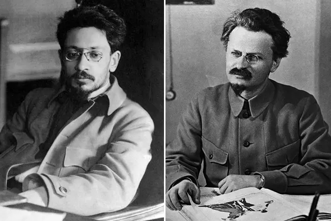 Yakov Sverdlov e Leo Trotsky