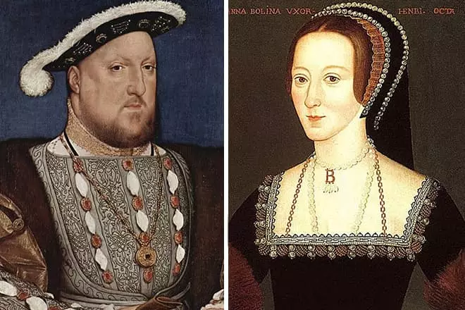 Heinrich VIII kaj Anna Boleyn, gepatroj Elizabeth i