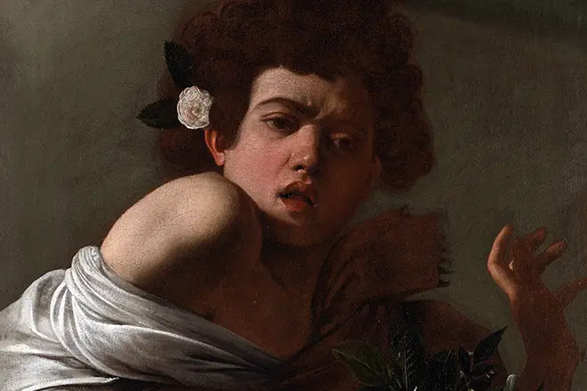 Stampa ta 'Caravaggio "Boy, Bited minn gremxula"