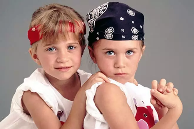 Ashley Olsen en Mary Kate Olsen in de kindertijd
