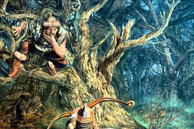 Solovy laupītājs uz koka