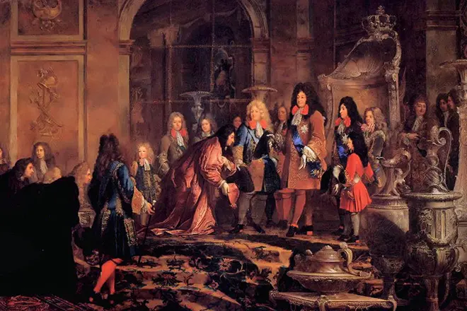 Louis XIV ay tumatagal ng Genoese guards.