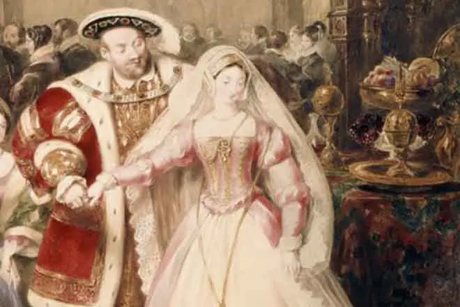 Anna Boleyn和Heinrich VIII在球上