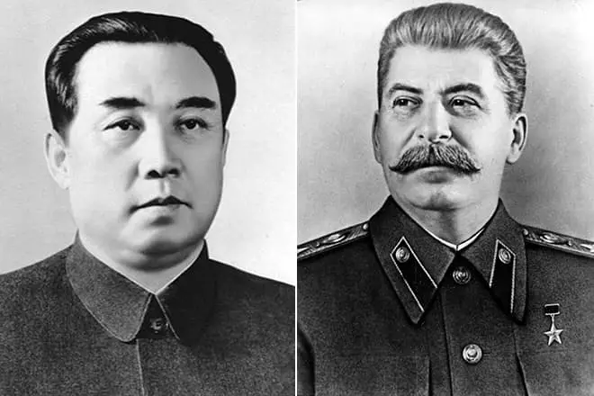 Kim Il Saint og Joseph Stalin