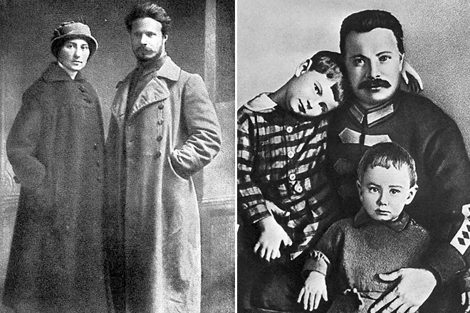 Mikhail Frunze amb la seva dona i fills