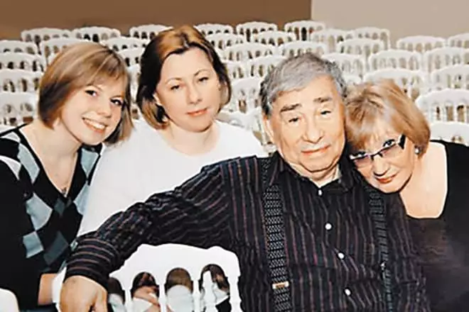 Mikhail Svetin com sua esposa, filha e neta