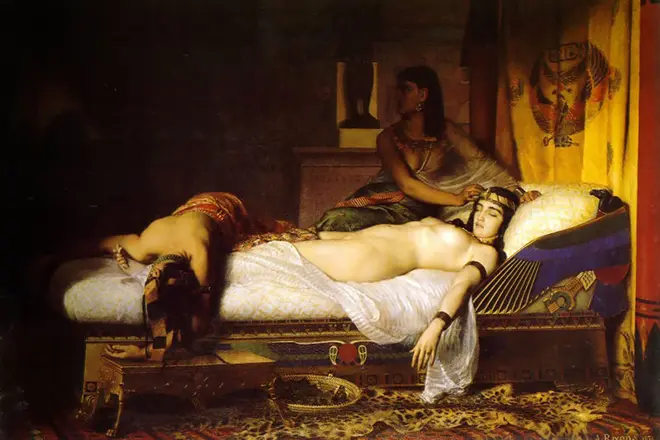 Ο θάνατος της Κλεοπάτρας. Καλλιτέχνης Jean-Andre Rixens, 1874