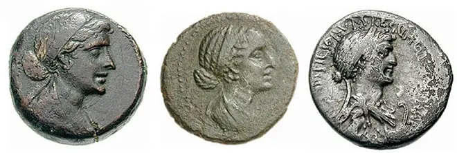 Εικόνα της Κλεοπάτρας σε κέρματα
