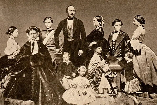 Königin Victoria mit Kindern und Ehemann