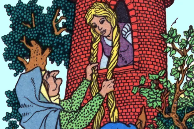 Rapunzel dans les frères de conte de fées Grimm