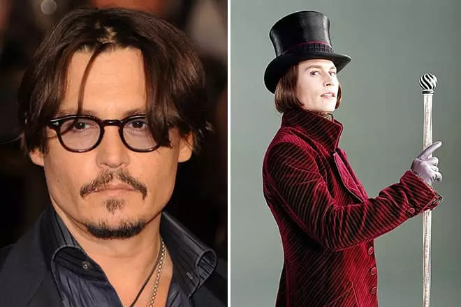 Johnny Depp në rolin e Willie Wonki