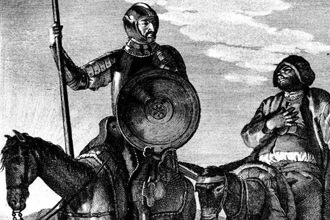 டான் Quixote மற்றும் Sancho Pans.