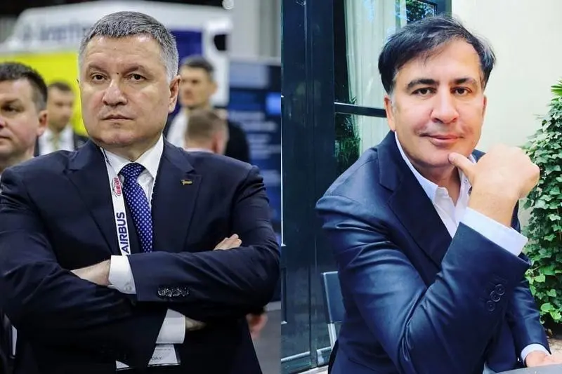 Arsen Avakov at Mikhail Saakashvili.