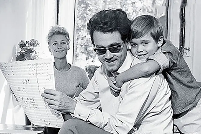 Мішель Легран з дружиною Крісті і сином