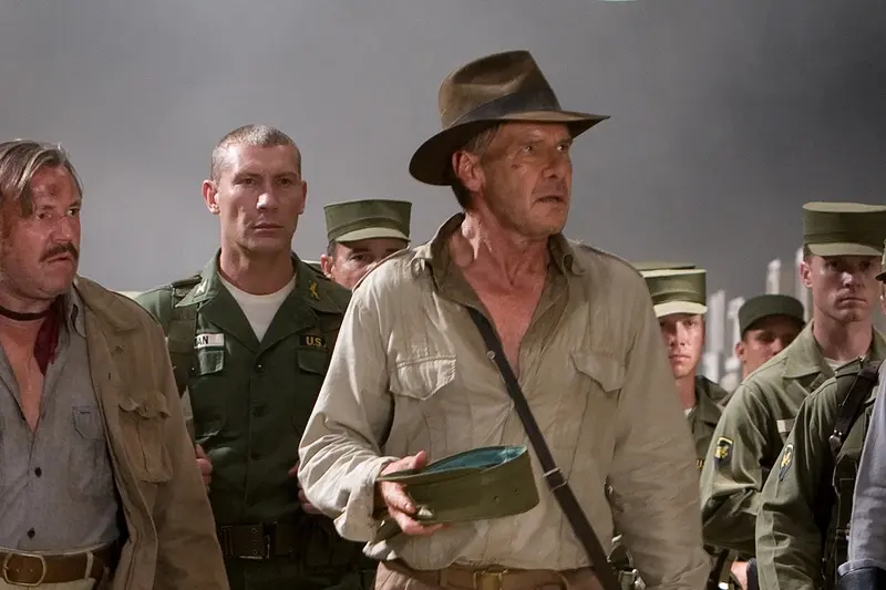 Igor Zhizkin en Harrison Ford yn 'e film "Indiana Jones and the Kingdom of Crystal Skull"