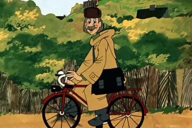 Postman Pechkin s bicyklom