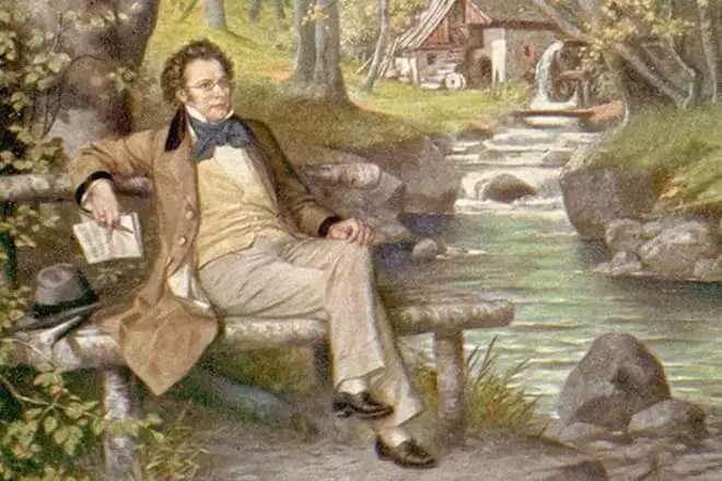 Franz Schubert komposerar musik