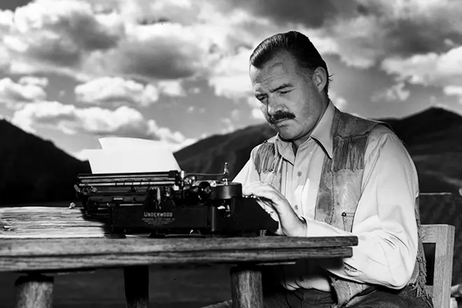Writer Ernest Hemingway.