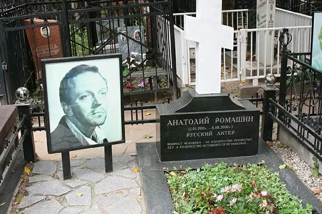 Grave Anatoly Romashina en el cementerio de Vagankovsky