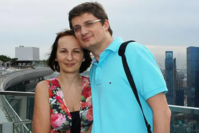 Igor Kondratyuk med sin kone