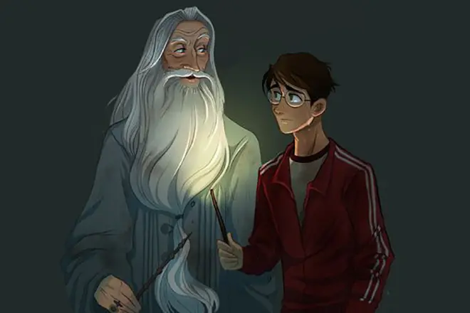 Albus Dumbledore ak Harry Potter