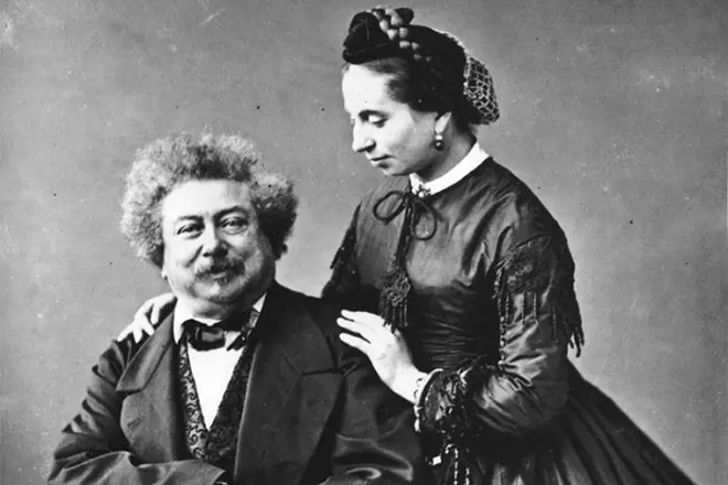 Alexander Duma med datter Marie-Alexandrin