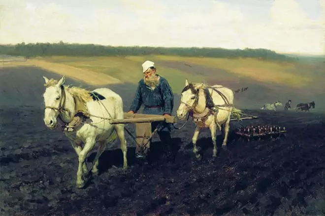 Lion Tolstoy untuk tenaga kerja petani