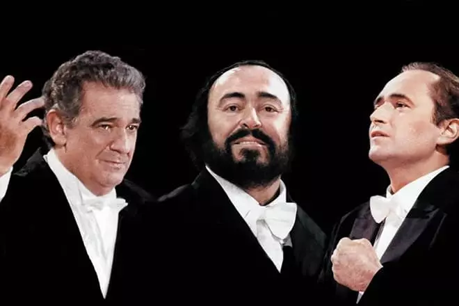 三個男高音：Luciano Pavarotti，JoséCarteras和Placido Domingo