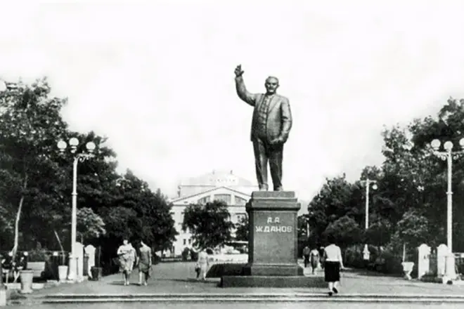 Monument to Andrei Zhdanov in Mariupol