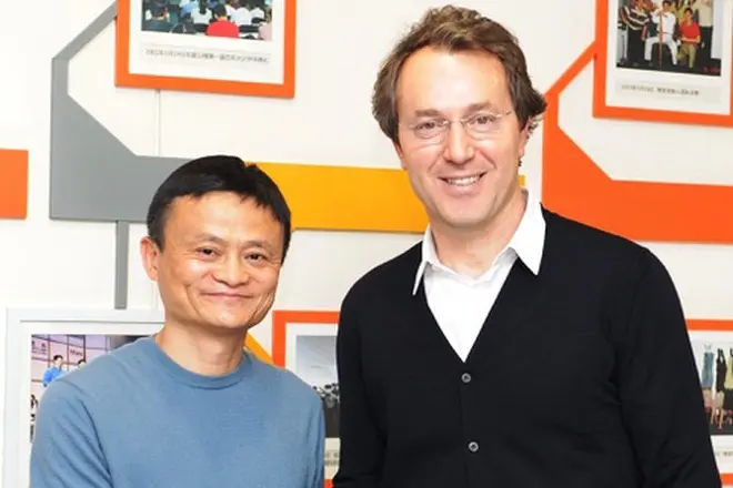 Empresarios Jack Ma y Ruslan Baisarov