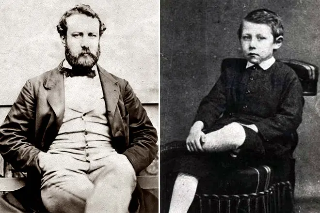 Jules Verne mit Sohn Michel