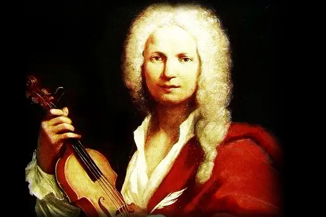 Berömd färgporträtt Antonio Vivaldi