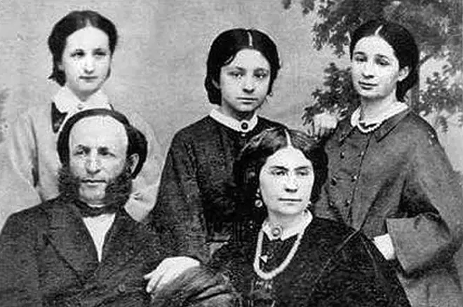 Ivan Aivazovsky con la primera esposa e hijas