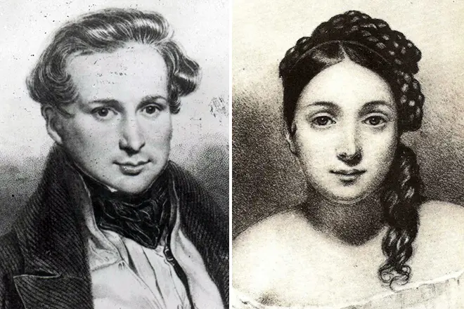 Victor Hugo e sua esposa Adele