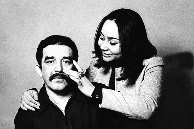 Gabriel Garcia Marquez med sin fru