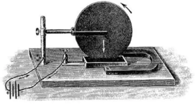 Michael Faraday ကိုဖွင့်ခြင်း - unipolar generator (Faraday disk)