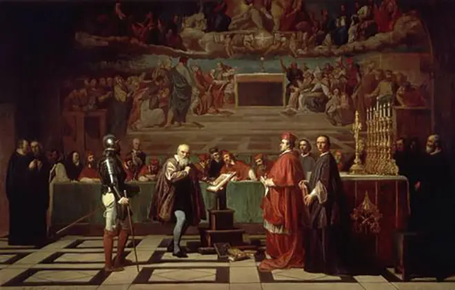 Galileo Galilea ante o Tribunal da Inquisición