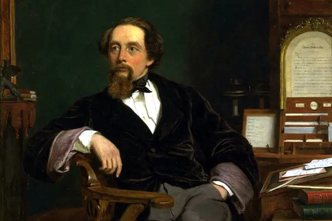 Pisatelj Charles Dickens.