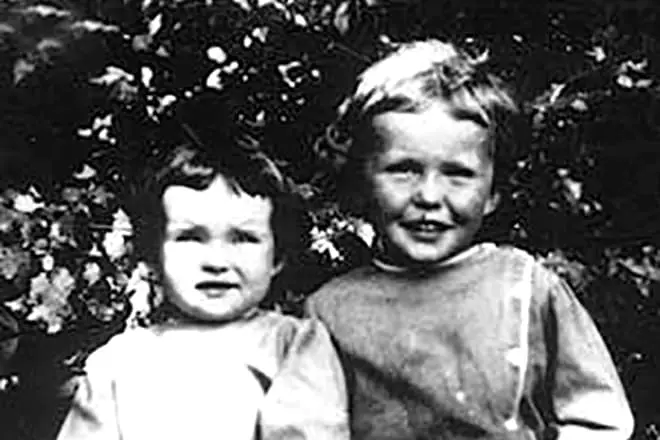 Catherine Hepburn met broer