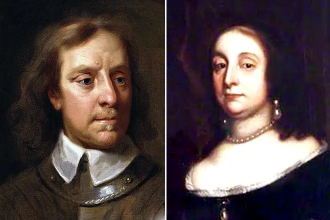 オリバークロムウェルと彼の妻エリザベスバースト
